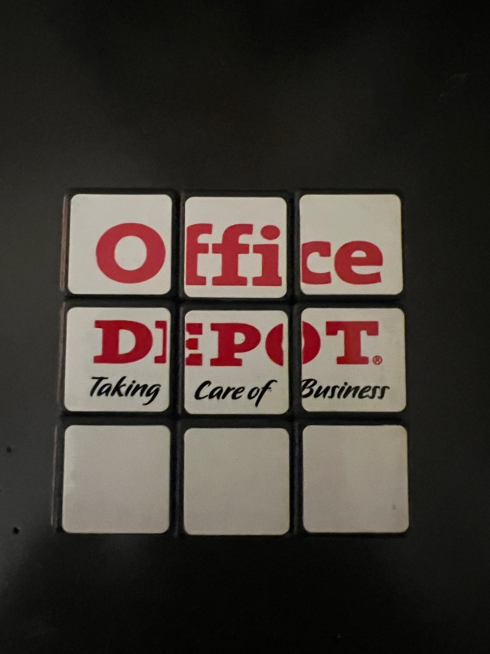 Official Office Depot “Taking Care of Business” Rubiks Cube 3x3 Grid-Collectable